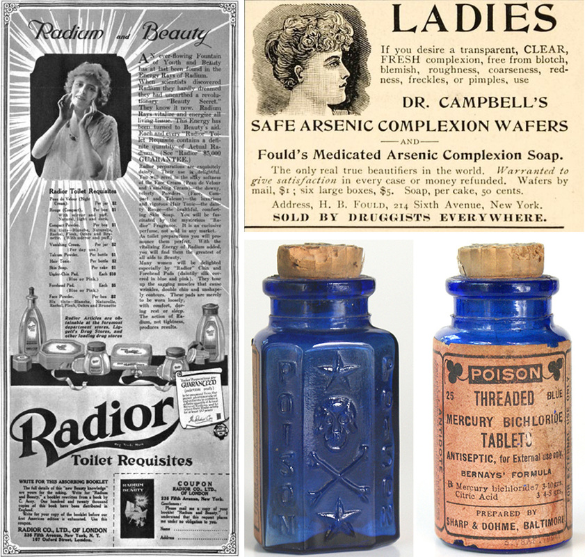 Radioactive, arsenic and mercury products of the 1900s