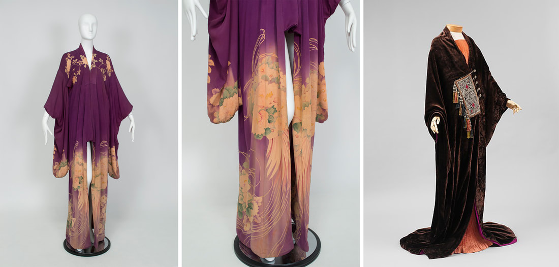 Watercolor silk kimono, 1910-1915