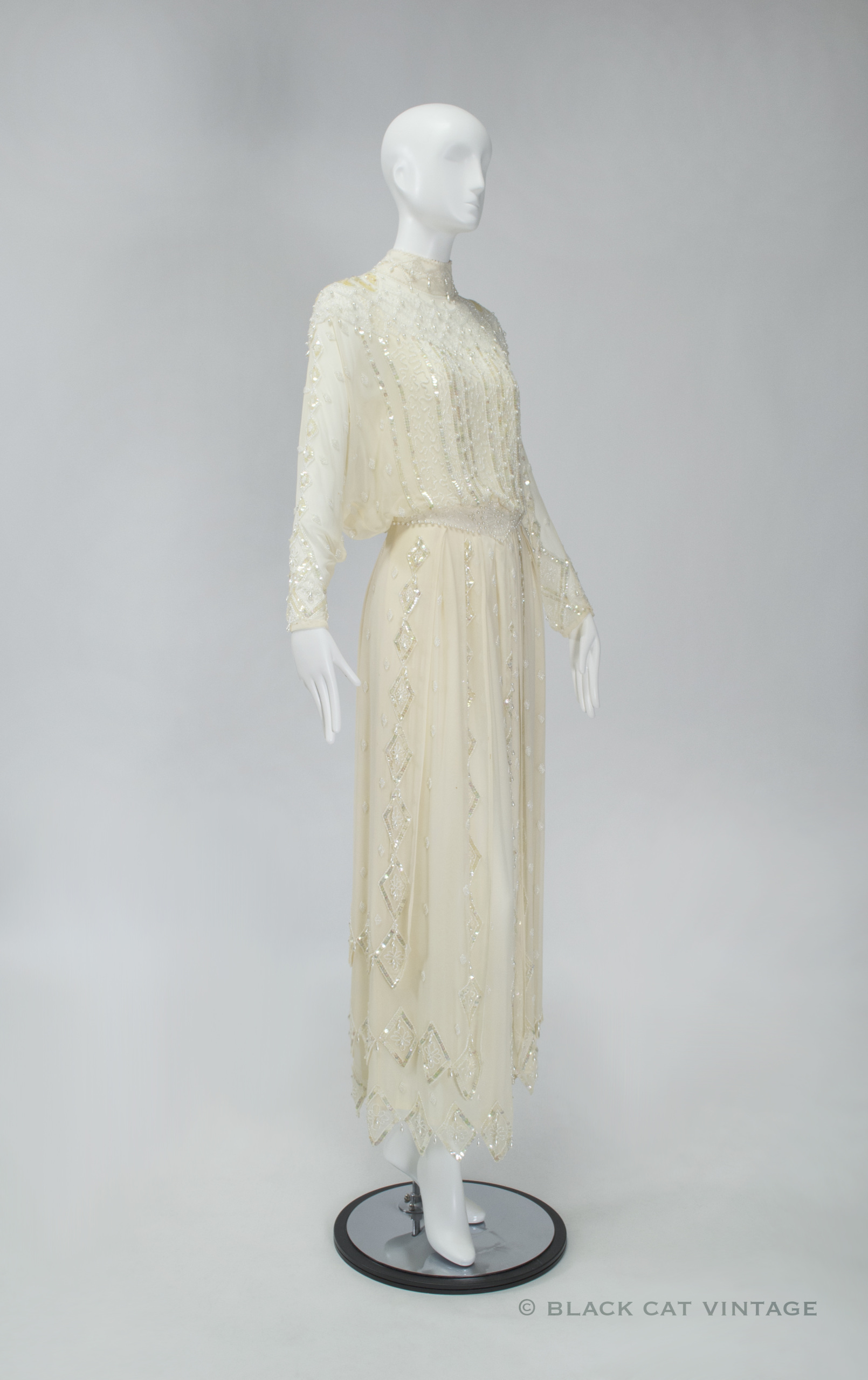 Antique 1910s Edwardian whitework cotton lawn dress or tea gown - brod –  After Number Nine